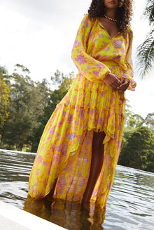 Hemant & Nandita | Raisa Plunged Top | Yellow