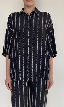Womens | Rekh Viscose Heavy Crepe Oversized Shirt | Black