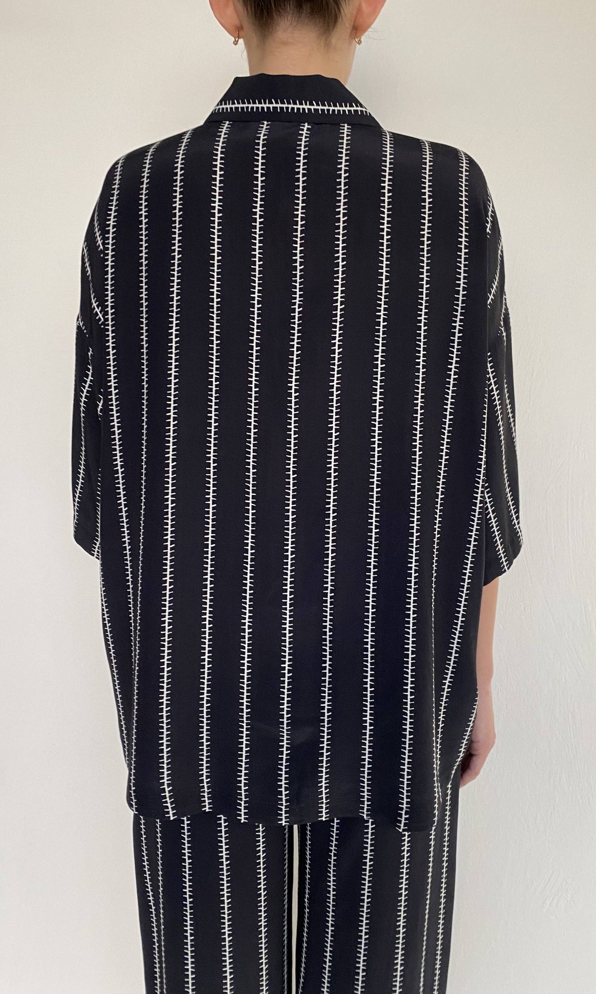 Womens | Rekh Viscose Heavy Crepe Oversized Shirt | Black