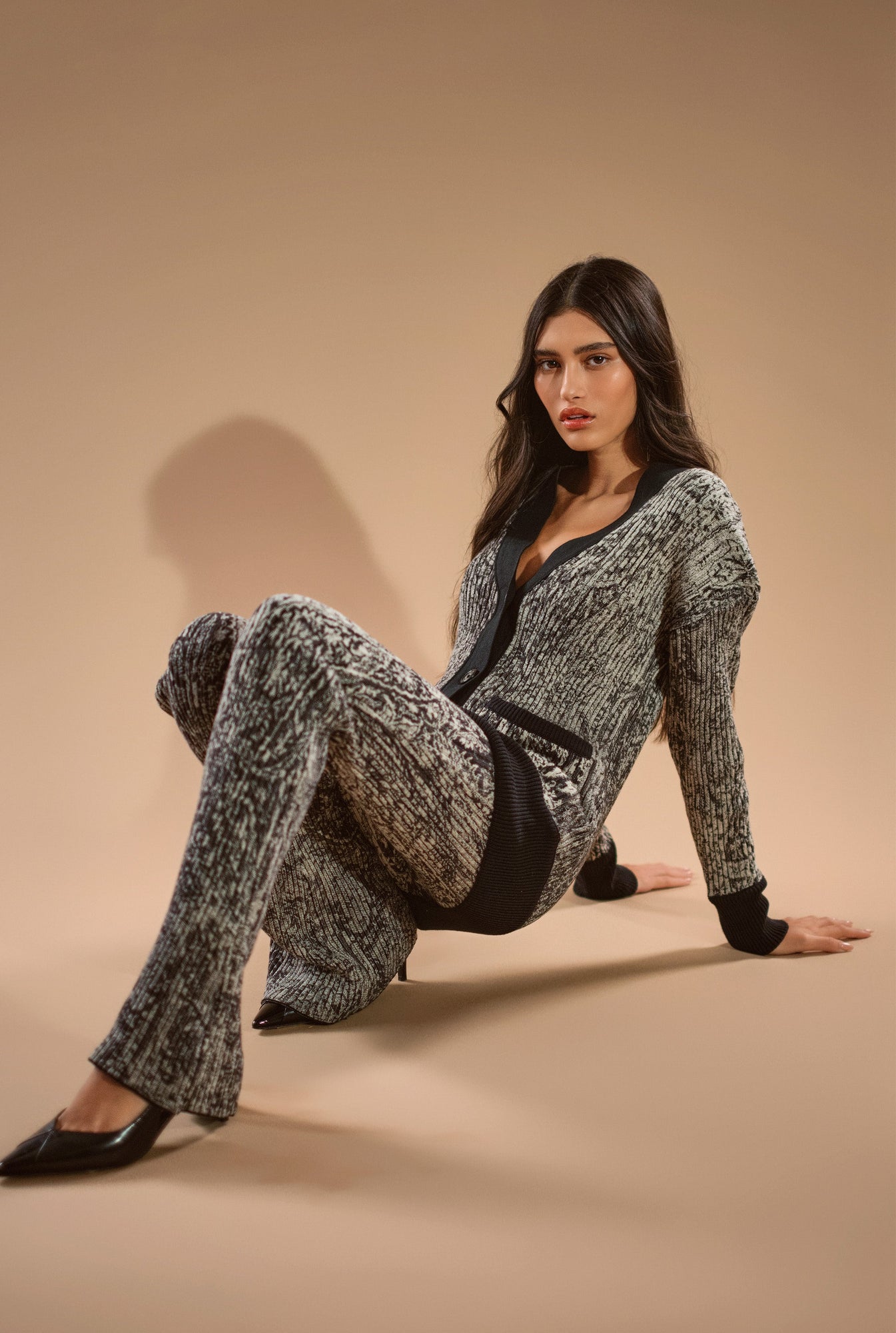 Hemant & Nandita | Ruha Flared Pants | Black/White