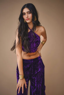 Hemant & Nandita | Sehr Crop Top | Purple