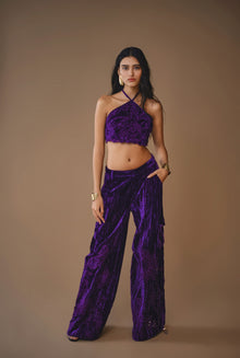 Hemant & Nandita | Sehr Crop Top | Purple