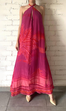 Hemant And Nandita | Soma Bemberg Cupro Crepe Long Dress | Multicolor