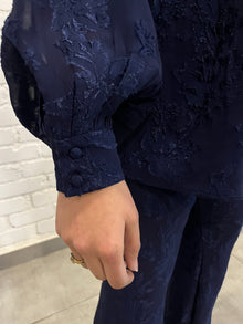 Hemant & Nandita | Tiya High-Neck Top | Navy