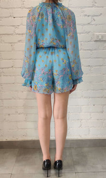 Hemant And Nandita | Vana Velvet Brasso Romper | White Multi