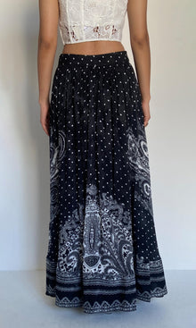 Womens | Viri Cotton Poplin Long Skirt | Black