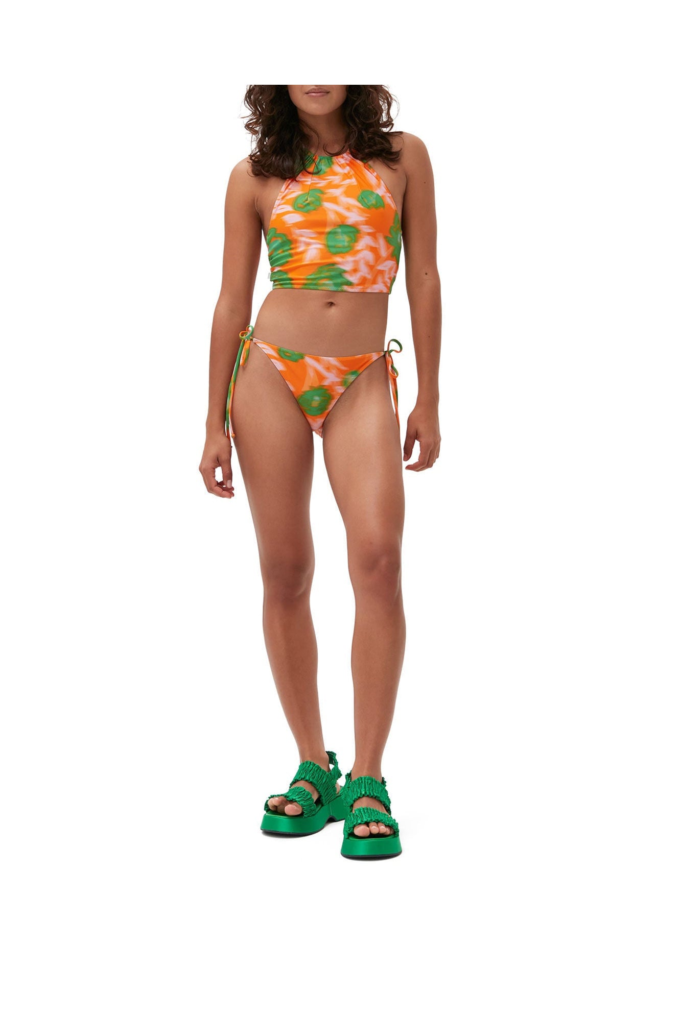 Halter Bikini Top | Vibrant Orange