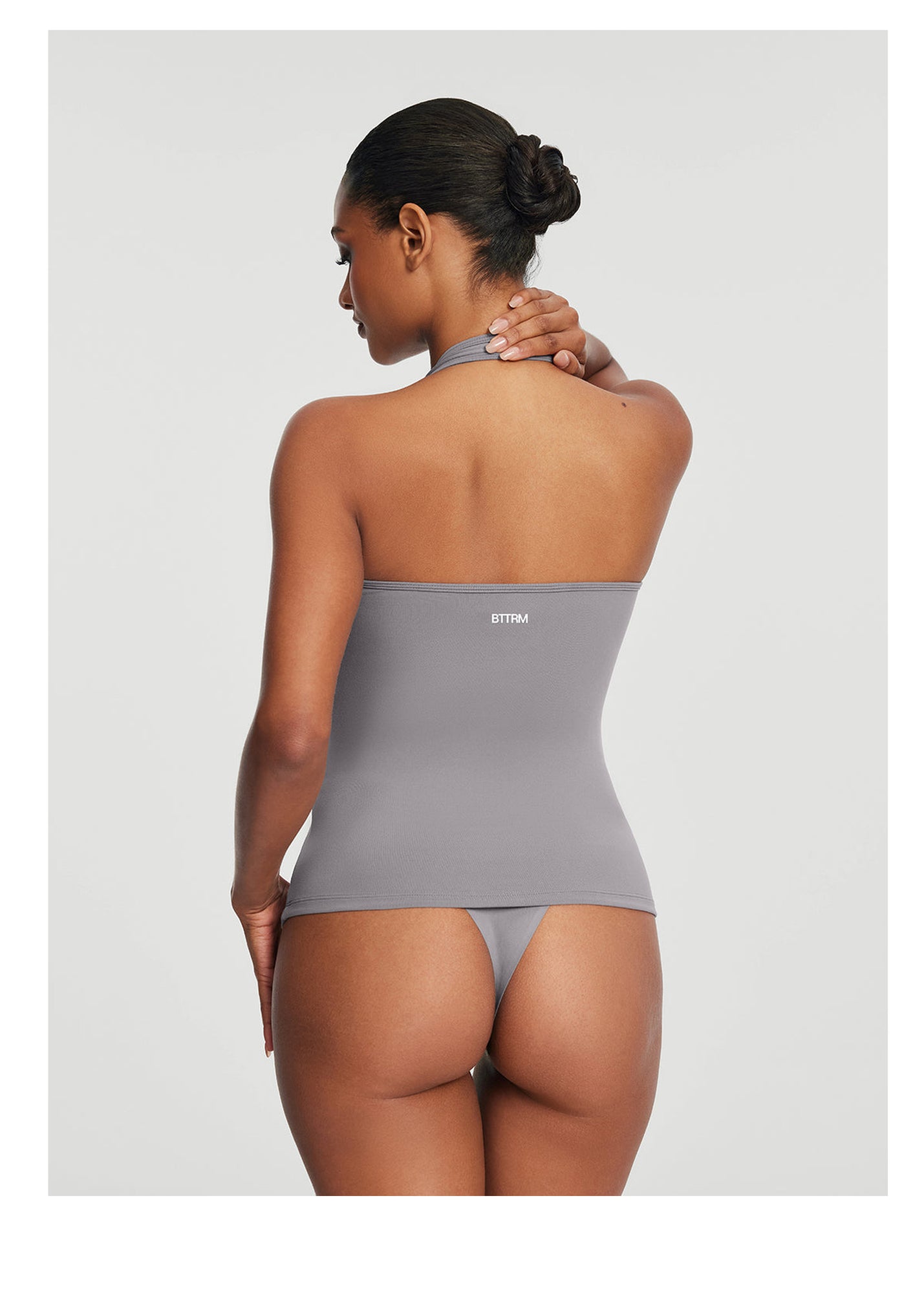 Halter Neck Tank Top | Cool Gray
