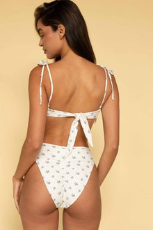 Tori Ties Bandeau Bikini Top | Heidi Floral