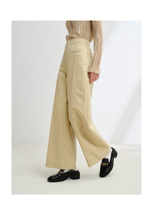 High-Waisted Wide-Leg Pants | Khaki