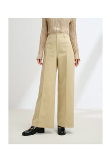 High-Waisted Wide-Leg Pants | Khaki