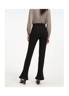 High-waisted Bootcut Pants | Black