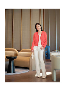 High-waisted Flared Jeans | White