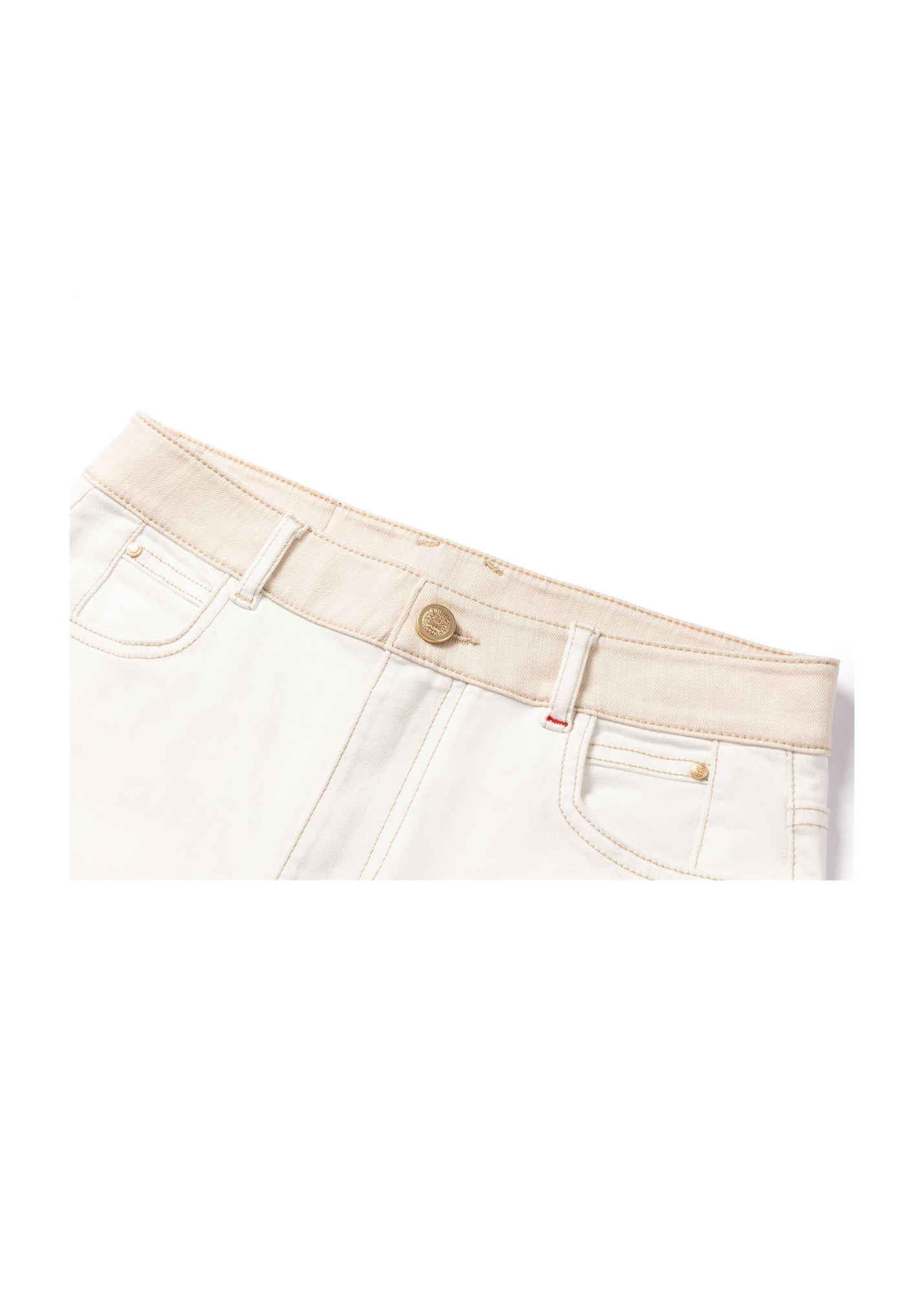 High-waisted Flared Jeans | White