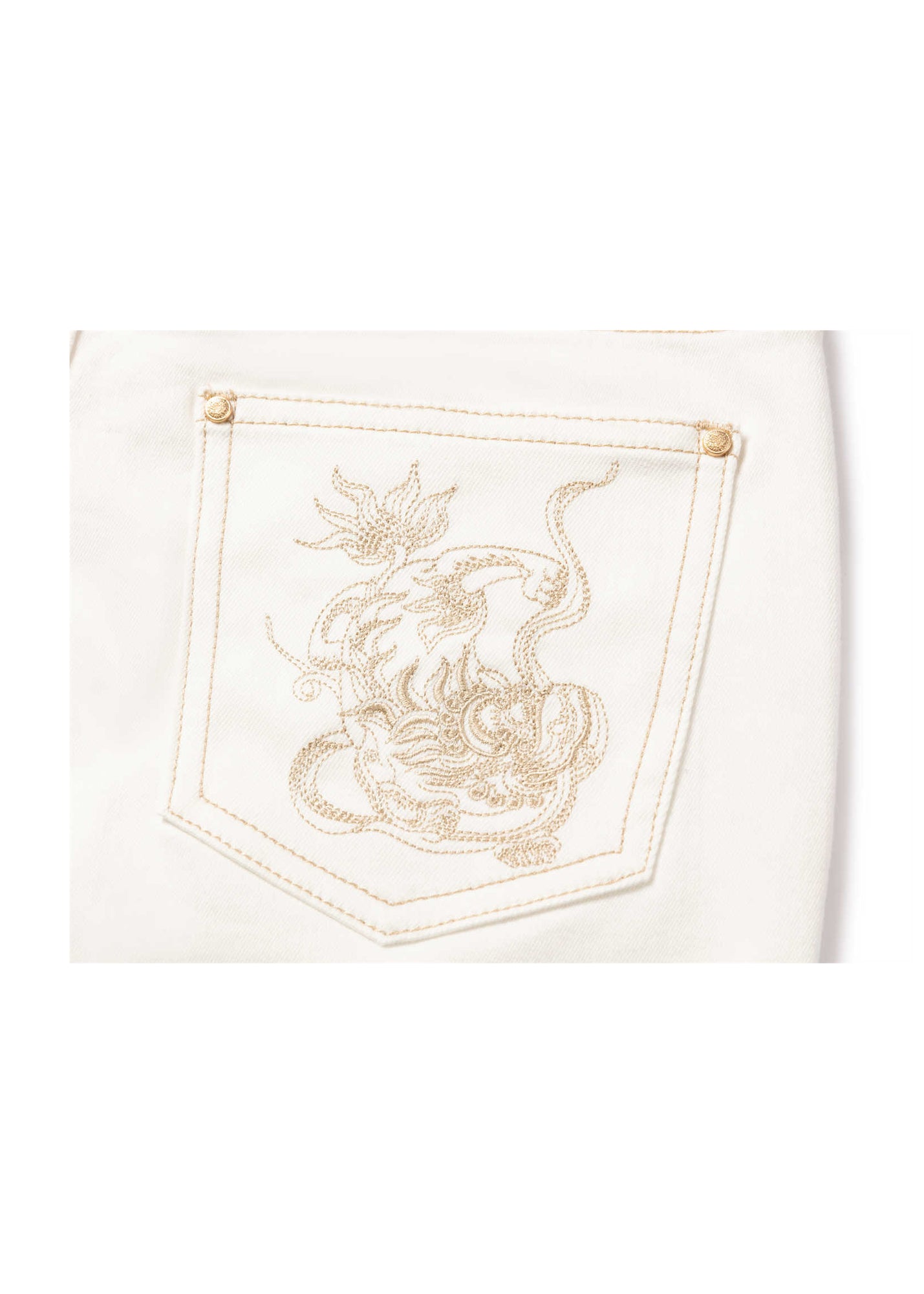 High-waisted Flared Jeans | White