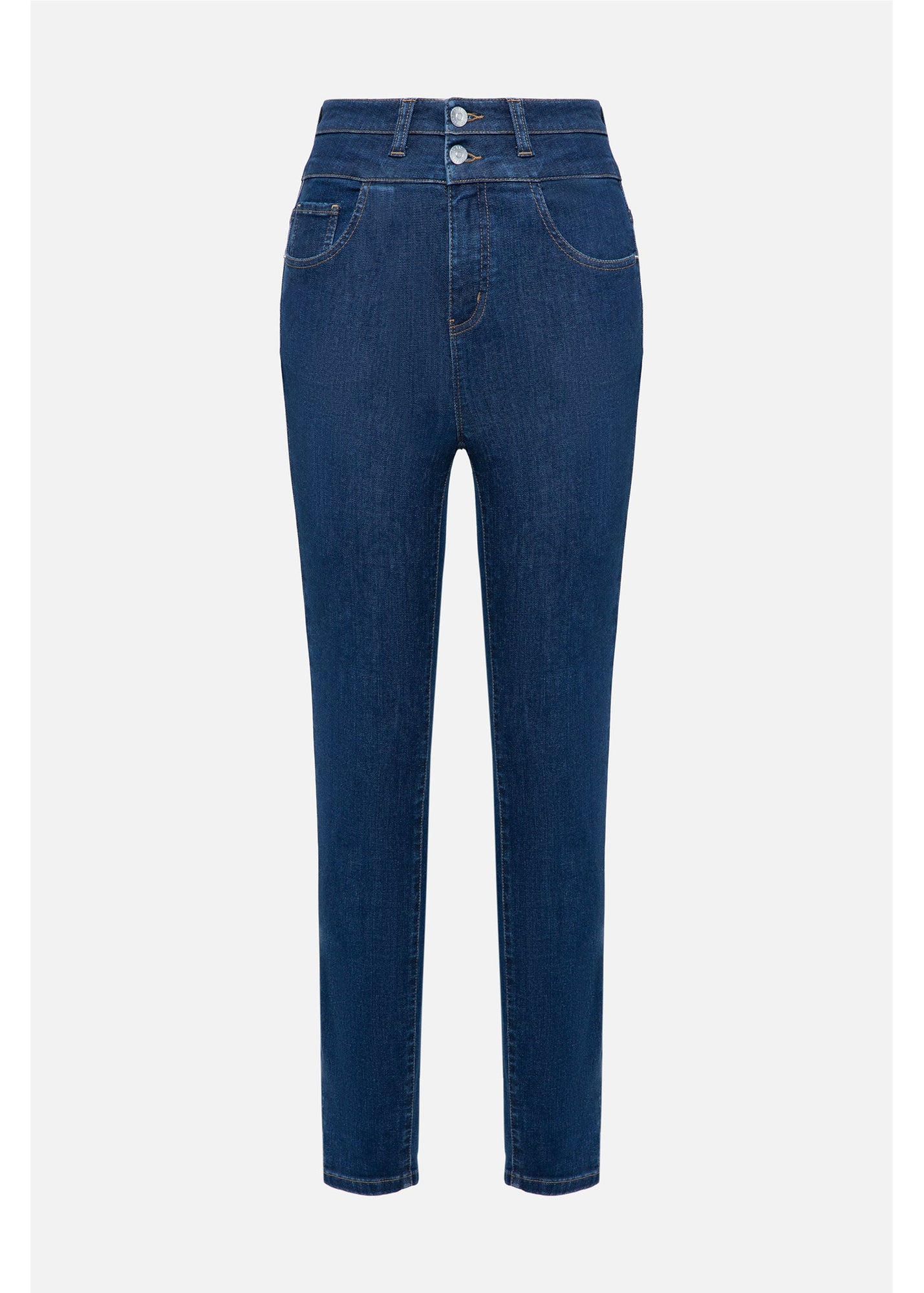 High-waisted Springy Pants | Blue