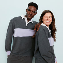 Modal Rugby Pullover | Gray/Lavender