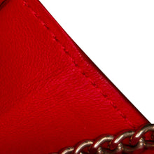 Celine | Pre-Owned Frame Leather Wallet on Chain | Red