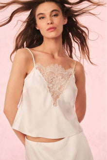 Constantina Satin Lace Cami Top | Sugar Buff