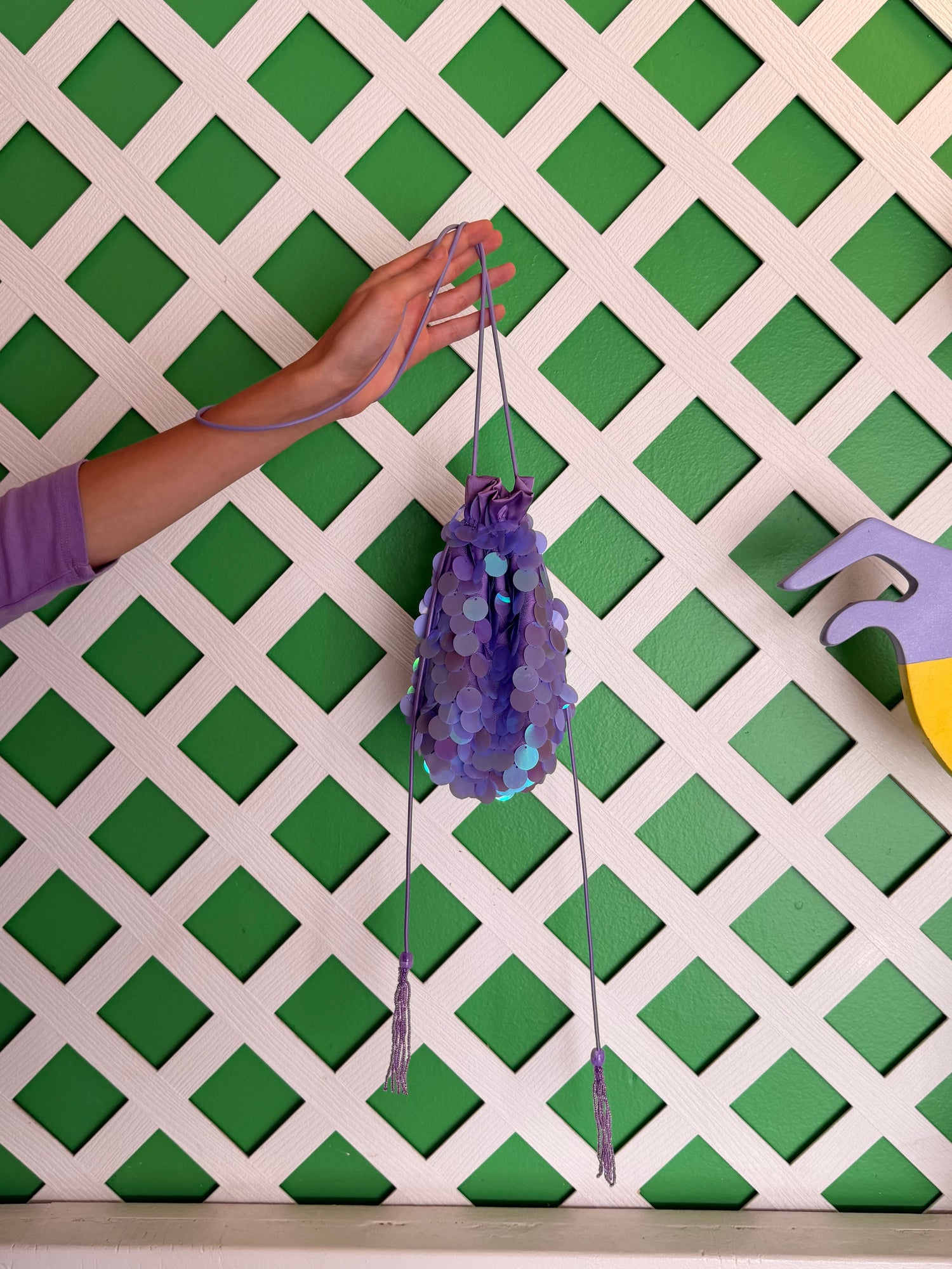 Luca Bag | Lilac Paillette