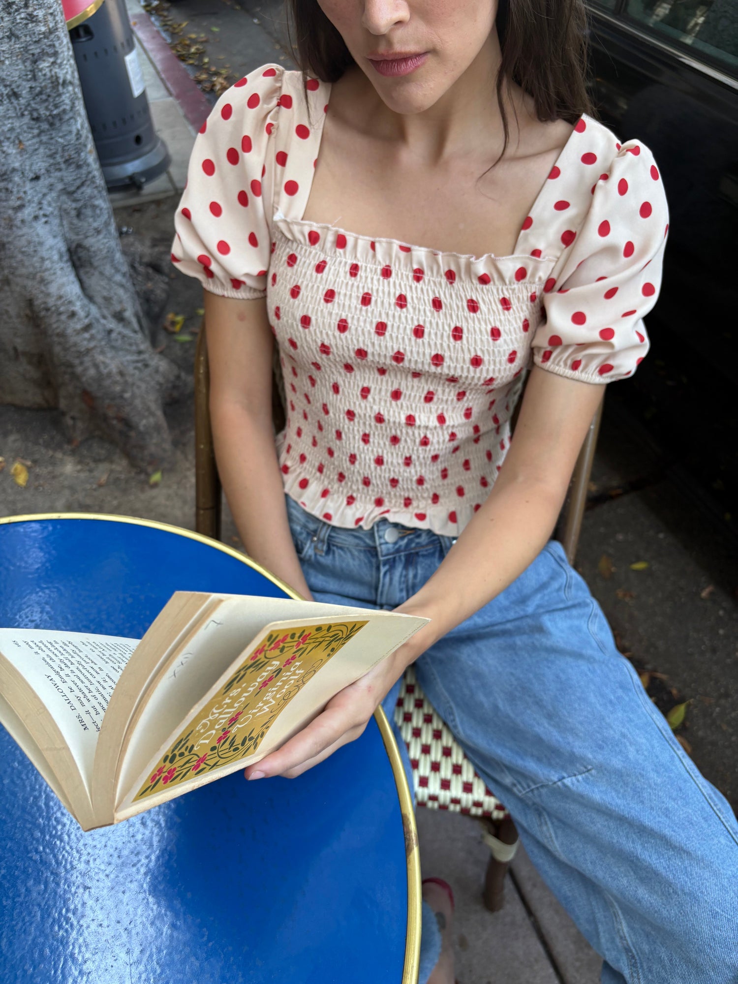 Toni Smocked Puff Sleeve Top | Scarlett Dot