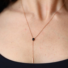 Women | Fire & Ice Opal Lariat | 14k Rose Gold