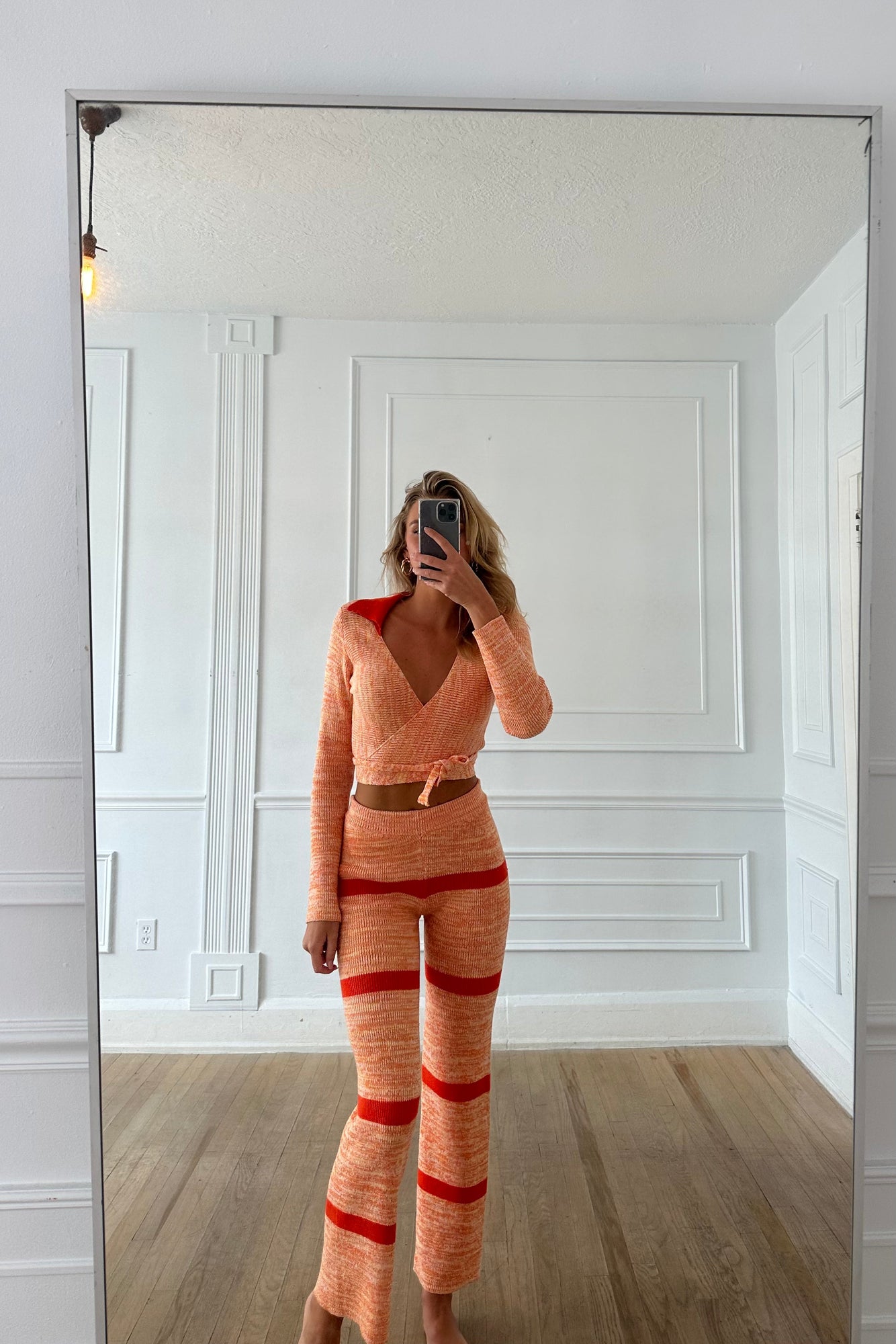 Marigold Wrap Set | Orange Knit