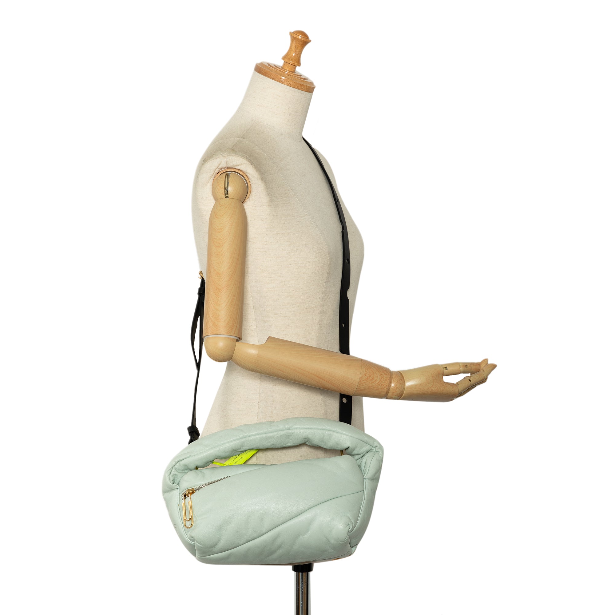 Off-White | Pre-Owned Leather Pump Pouch | Green