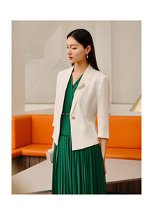 Ice Crack Blazer | White