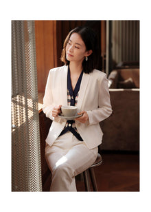 Ice Crack Blazer | White