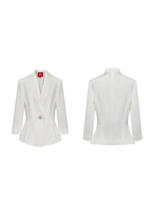 Ice Crack Blazer | White