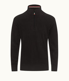 Isar Classic Fit Mixed Texture Sweatshirt | Black