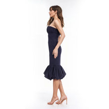 Jewel Badgley Mischka | Iris Strapless Mermaid Midi Dress | Midnight