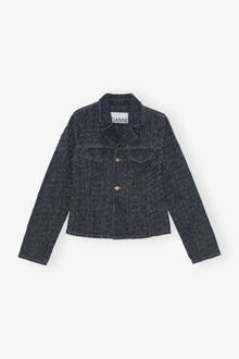 Fluffy Denim Fitted Blazer | Rinse
