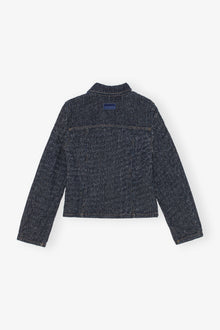 Fluffy Denim Fitted Blazer | Rinse