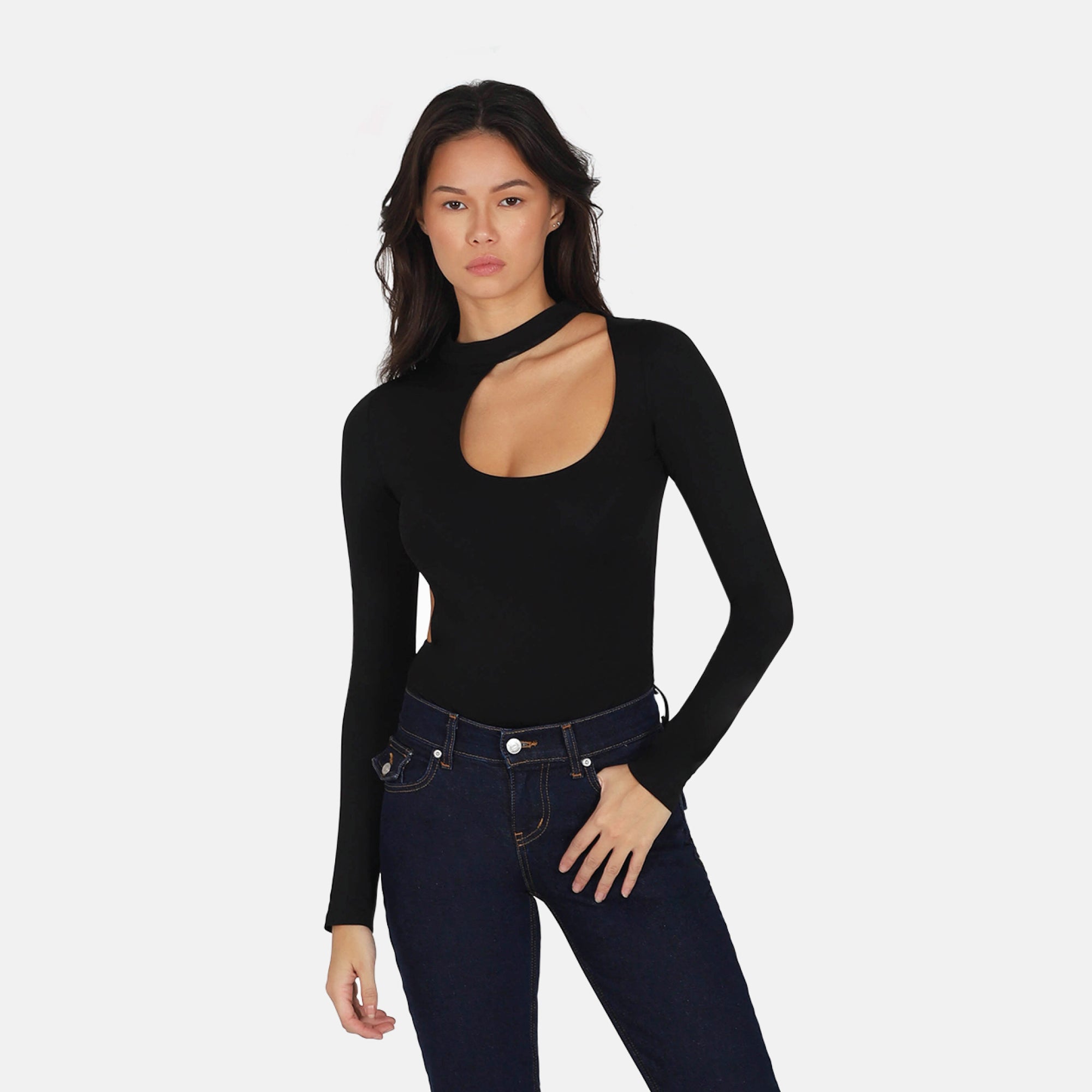 OW Collection Jen Bodysuit | Black Caviar