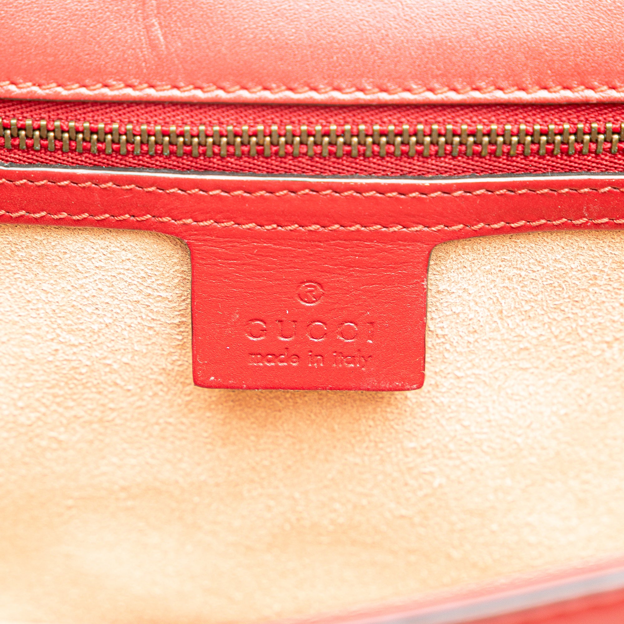 Gucci | Pre-Owned Medium Queen Margaret Flap Shoulder Bag | Red