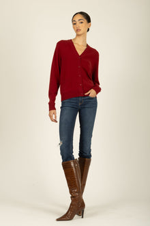 Jacqueline Cardigan | Crimson Red