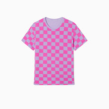 Ultra-Soft French Terry Tee | Lavender Check