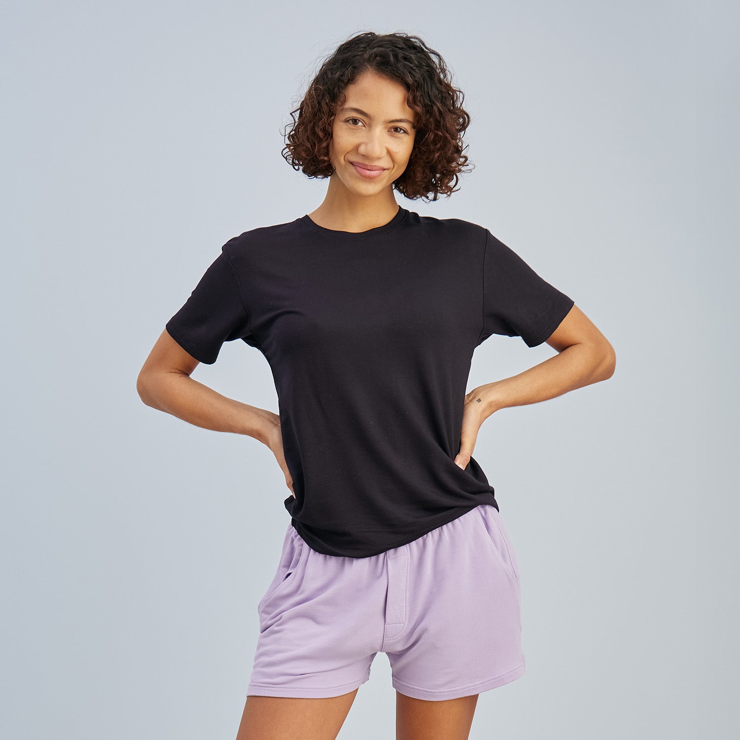 Modal French Terry House Shorts | Lavender/Mint