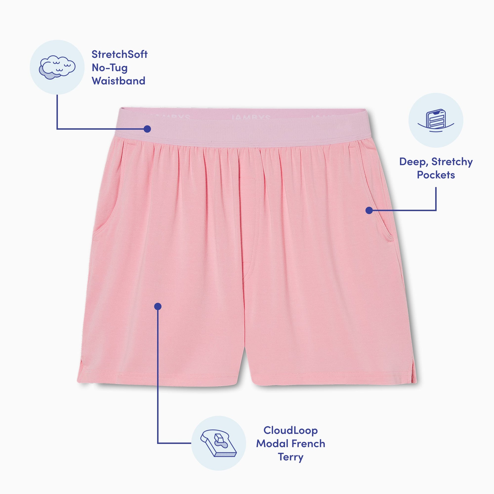 Modal French Terry House Shorts | Flamingo/Taffy