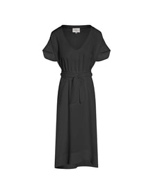 Joanna Silk High Low Maxi Dress | Black