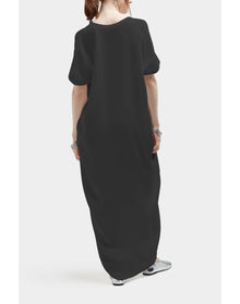 Joanna Silk High Low Maxi Dress | Black