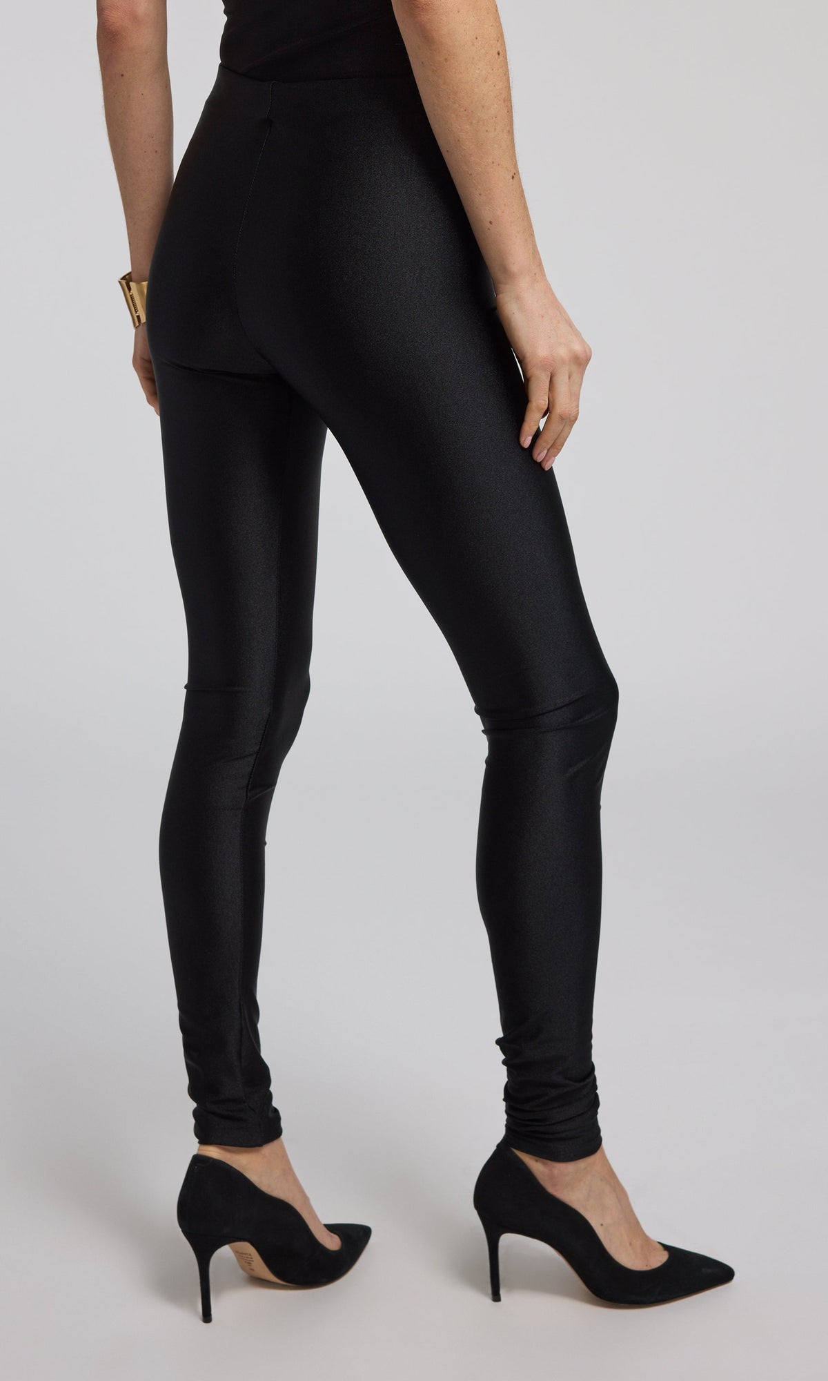 Jeffi Shiny Jersey Legging | Black