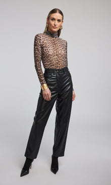 Tyla Leo Mesh Top | Leopard