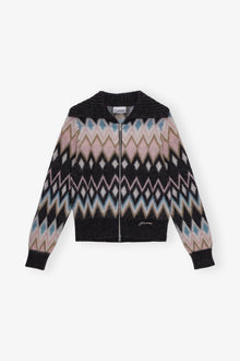 Fine Brushed Alpaca Cardigan | Black