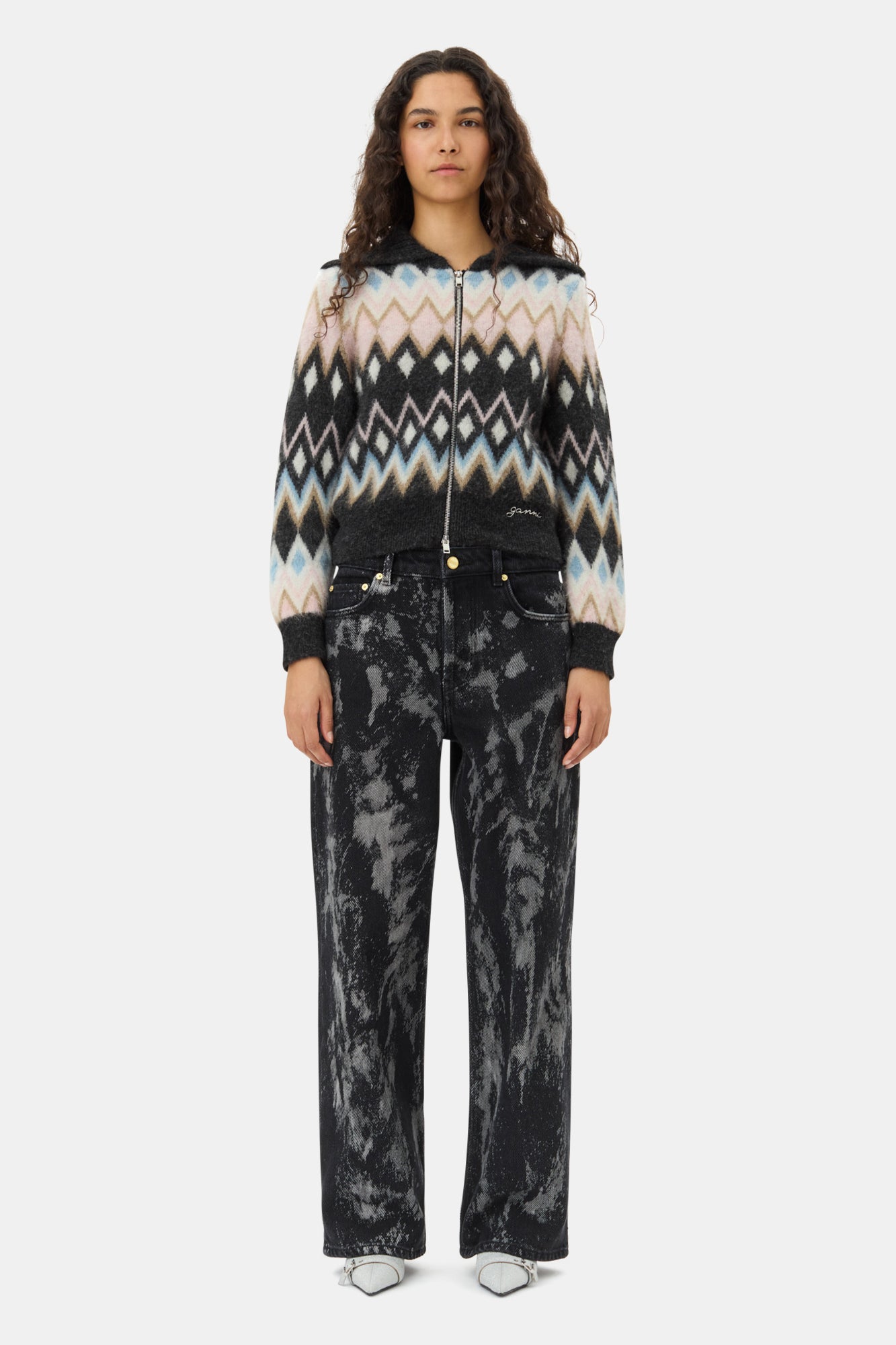 Fine Brushed Alpaca Cardigan | Black