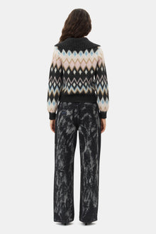 Fine Brushed Alpaca Cardigan | Black