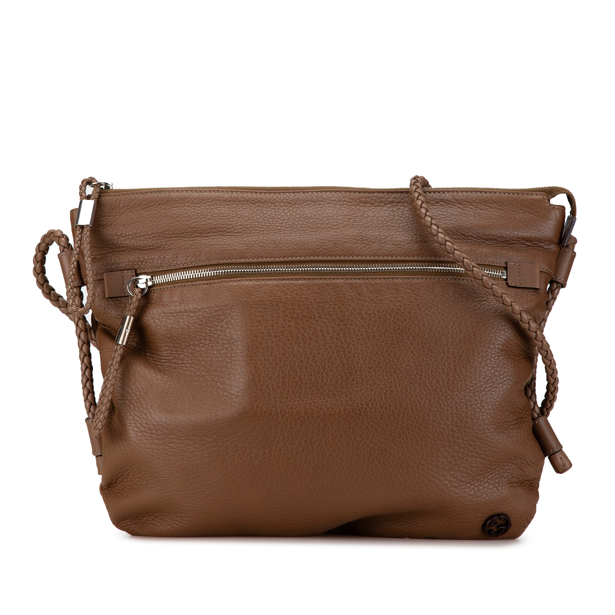 Gucci | Pre-Owned Interlocking G Calfskin Crossbody | Brown