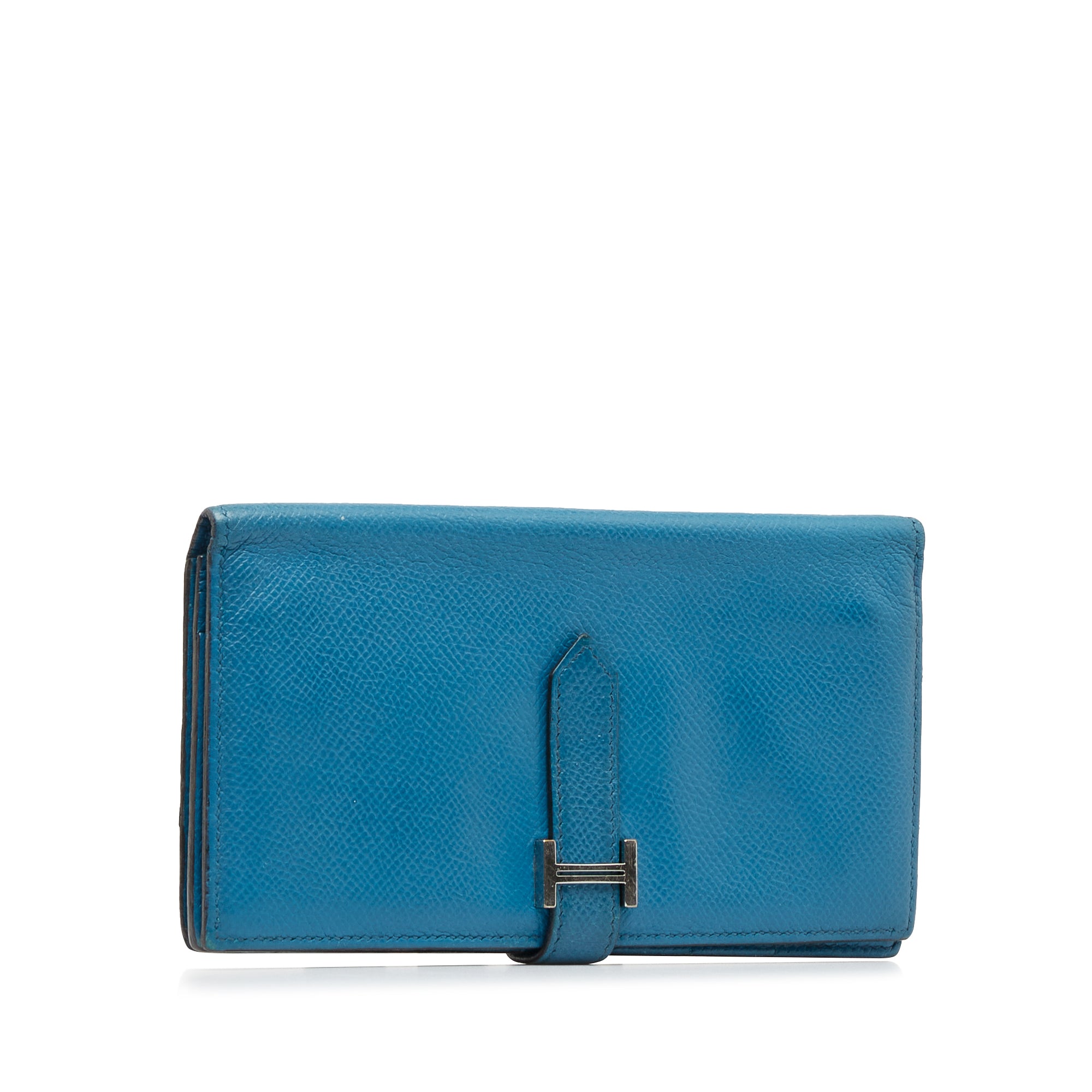 Hermès | Pre-Owned Epsom Bearn Wallet | Blue